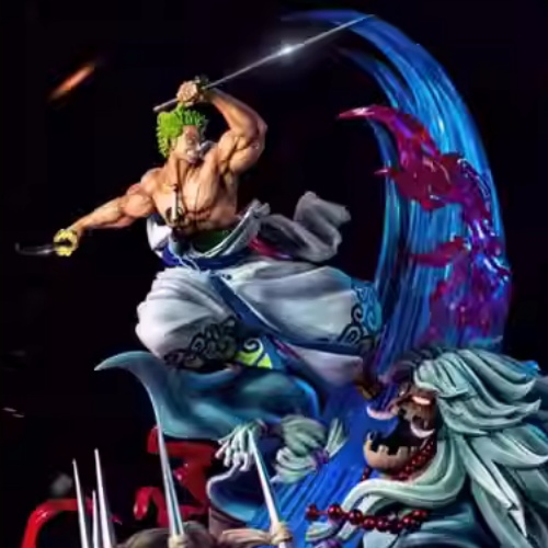 【现货】集美殿堂 航海王 正版授权 索隆vs霍金斯 限量雕像